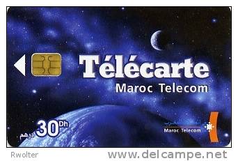 @+ Maroc - Planetes 30Dh - Sans Bonus - Puce SI35 - Date 05/04 Serie 5007 - Maroc