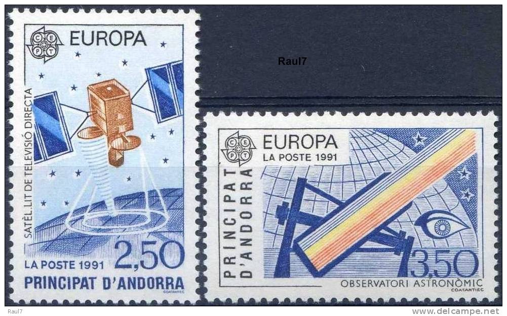 EUROPA 1991- Andorre Fr. - 2 Val Neufs // Mnh - 1991