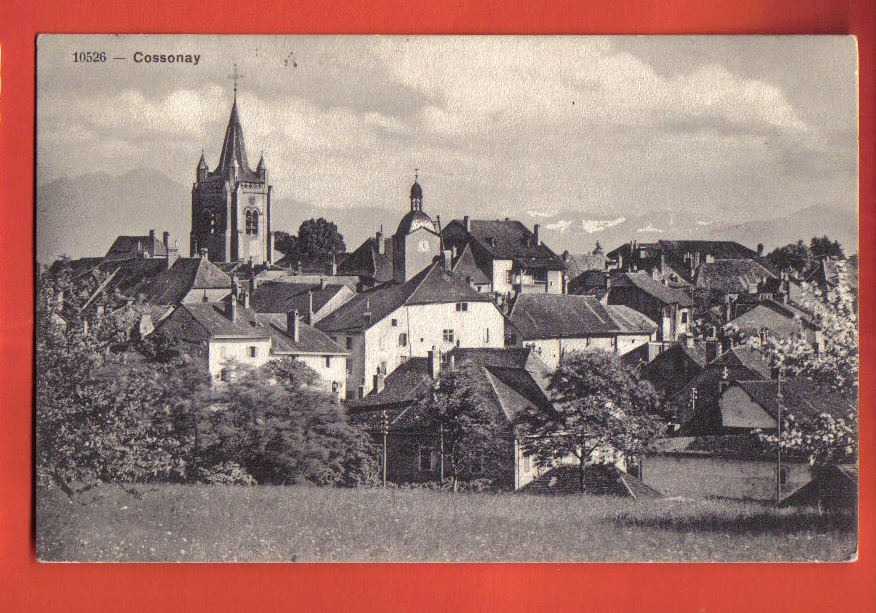 V1157 Cossonay, Vue Sur Le Village.Cachet Cossonay 1917 Vers Servette. Phototypie 10526 - Cossonay