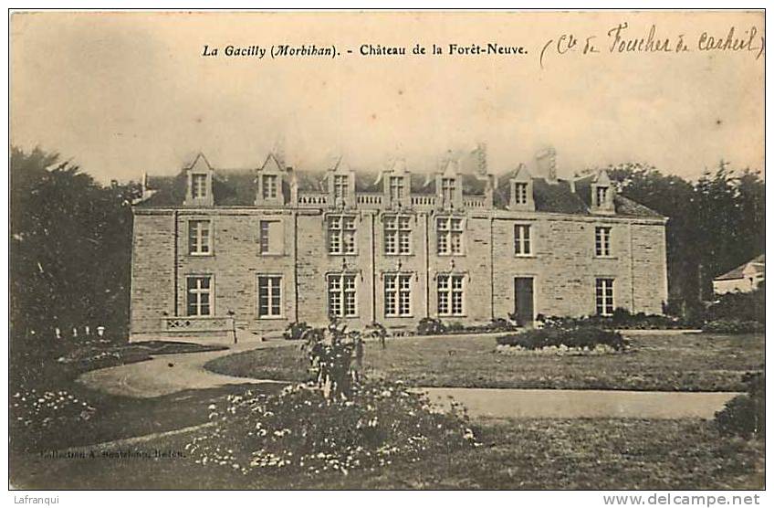 Morbihan -ref B251- La Gacilly -  Chateau De La Foret Neuve   - Carte Bon Etat - - La Gacilly