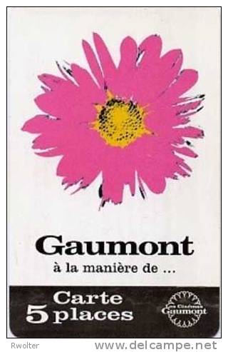 @+ CINECARTE Gaumont - Collection Fleur N°2 - Salle Parnasse (Paris) - Bioscoopkaarten