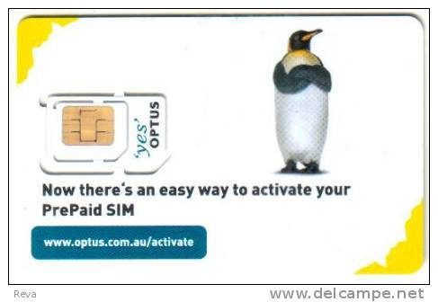 AUSTRALIA  OPTUS PENGUIN BIRD BIRDS GSM MOBILE CHIP TYPE MINT WITH CHIP  READ DESCRIPTION !! - Australië