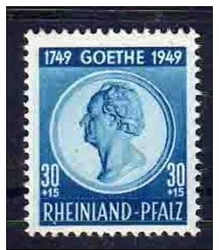 Französische Zone  Rheinland-Pfalz   GOETHE   Mi.  48  **    Siehe  Bild - Sonstige & Ohne Zuordnung