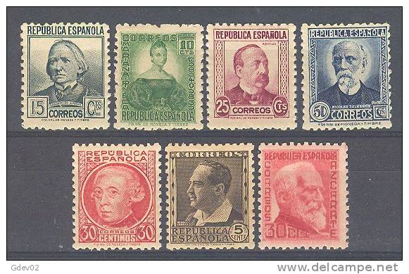 681-3662-N42-.España.Spain Espagne.PERSONAJES  1933-35 (Ed 681/8**) Sin Charnela MAGNIFICA - Nuevos