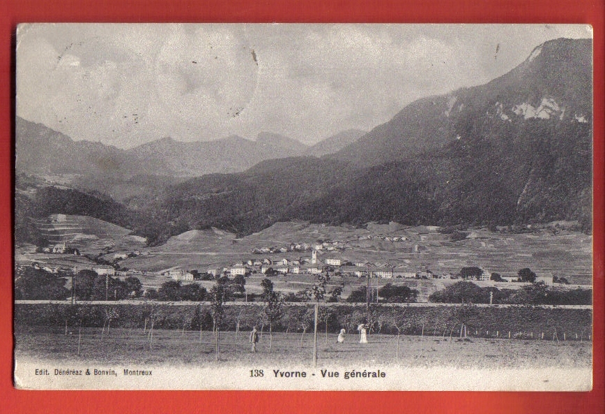 V1184 Yvorne, Les Vergers,Vue Générale.Cachet 1908.Denéréaz 138 - Yvorne
