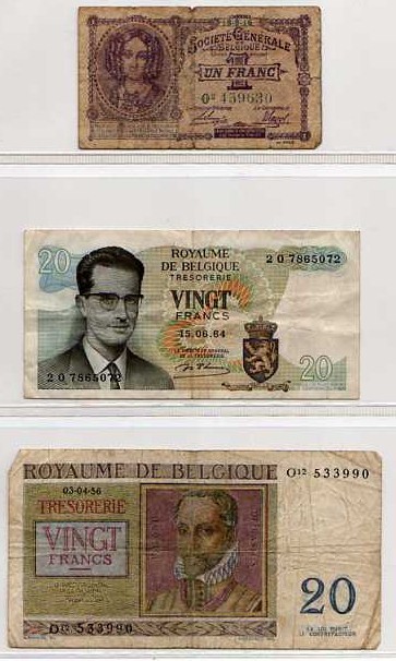 Lot 3 Billets De Belgique - Autres & Non Classés