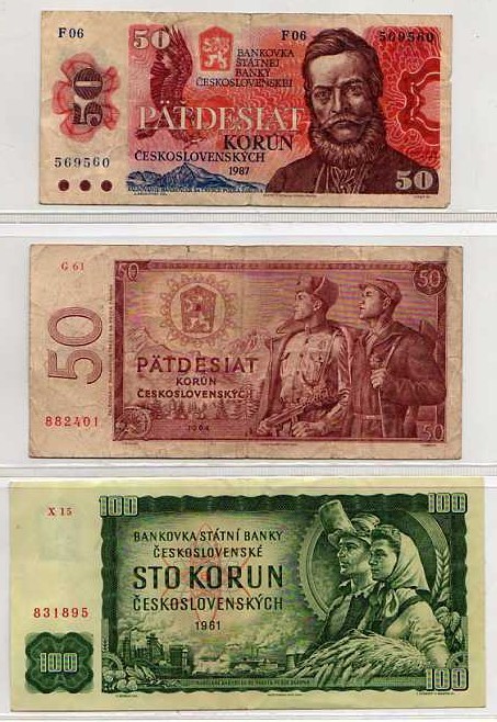 Lot 3 Billets De Tchécoslovaquie - Czechoslovakia