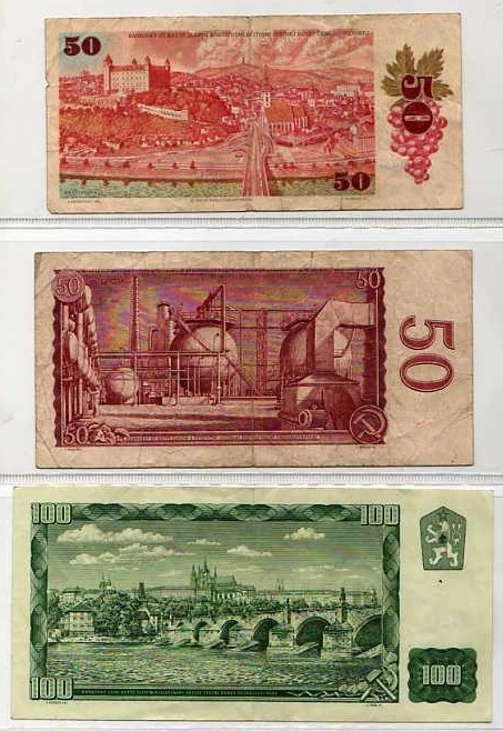 Lot 3 Billets De Tchécoslovaquie - Czechoslovakia