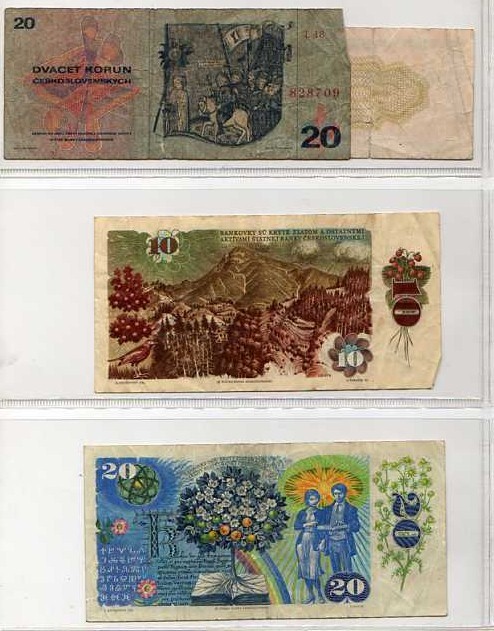 Lot 4 Billets De Tchécoslovaquie - Czechoslovakia