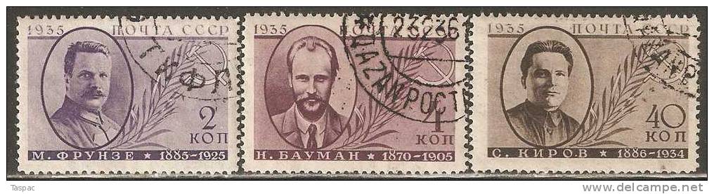 Russia / Soviet Union 1935 Mi# 539-541 C Used - Perf. 14 - Gebraucht