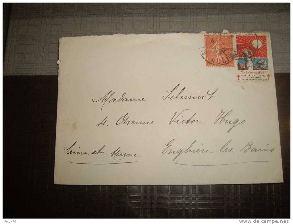 FRANCE  Cover  Lettre -+ Vignette-1928 - Tegen Tuberculose