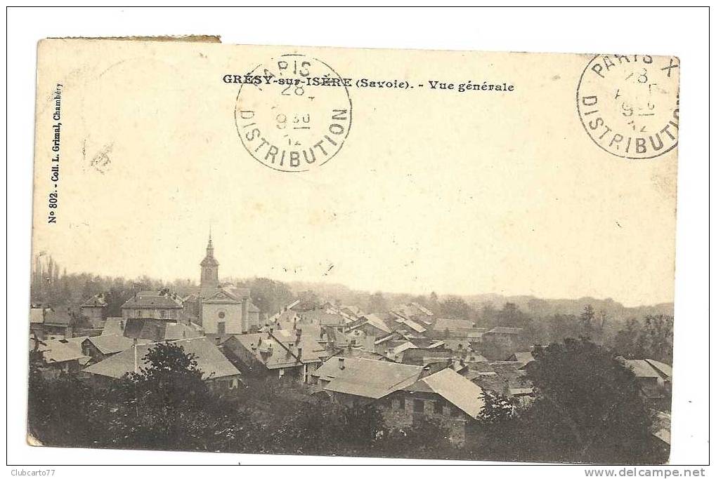 Grésy-sur-Isère (73) : Vue Générale Env 1912. - Gresy Sur Isere