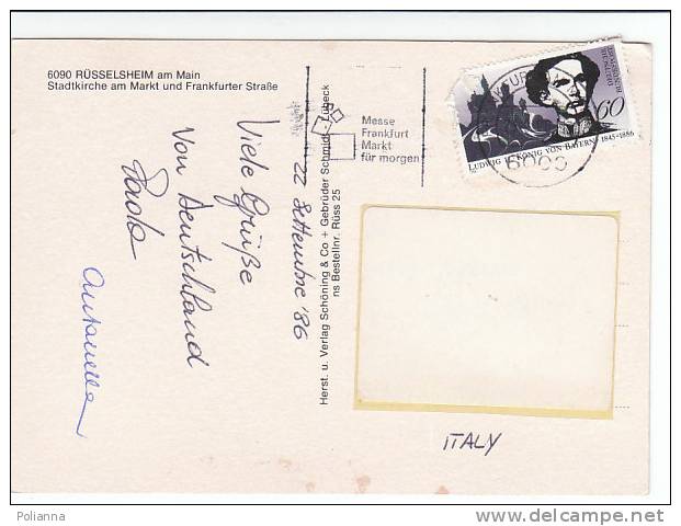 PO2473A# GERMANIA - RUSSELSHEIM Am MAIN  VG 1986 - Ruesselsheim