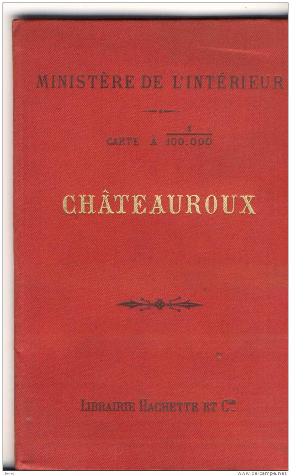 CHATEAUROUX  - Carte Du Ministère De L´Intérieur De 1889 Des Arrond DeChateauroux, Issoudun  Etc . Très Beau Document. - Geographische Kaarten
