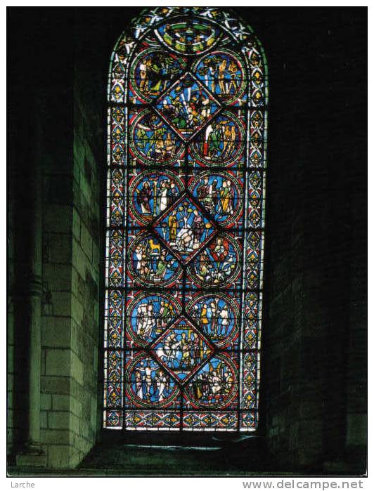 Dép. 89 - SENS. - La Cathédrale Saint-Etienne. - Vitrail Du Bon Samaritain. Ed. Valoire. - Sens