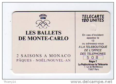 Télécarte MF9 Monaco Ballets De Monte-Carlo 120u - Monaco