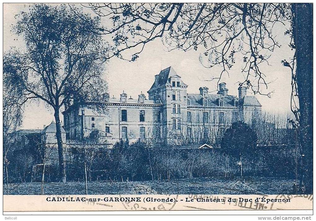 CADILLAC Sur GARONNE  (Gironde)  Le Château Du Duc D'Epernon - Cadillac
