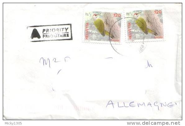 Schweiz / Switzerland - Umschlag Echt Gelaufen / Cover Used (050) - Climbing Birds