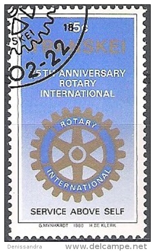 Transkei 1980 Michel 70 O Cote (2002) 0.70 Euro 75 Ans Rotary Cachet Rond - Transkei