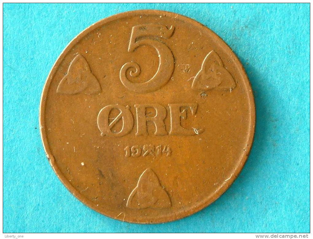 1914 - 5 ORE / KM 368 ( For Grade, Please See Photo ) ! - Norway