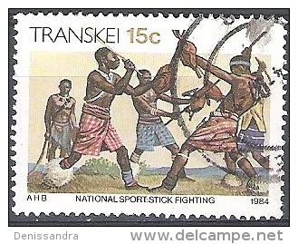 Transkei 1984 Michel 148Y O Cote (2002) 0.50 Euro Xhosa Canne De Combat Cachet Rond - Transkei