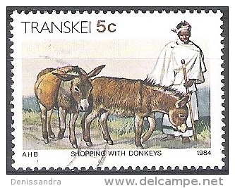 Transkei 1984 Michel 141 O Cote (2002) 0.10 Euro Xhosa Aller Au Marché Avec Anes Cachet Rond - Transkei