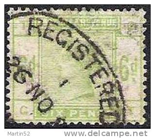 SIX PENCE 1884: Michel-No 79 Pale Green With Nice Postmark (theoretical CV 160 Euro) - Gebruikt