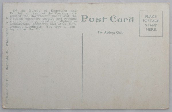 USA - New Bureau Of Engraving And Printing - Ca 1920-30s Vintage Postcard Unused - Washington DC