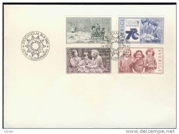 SWEDEN, SUEDE 1982 FDC YV 1183-1186. BLANC. - FDC