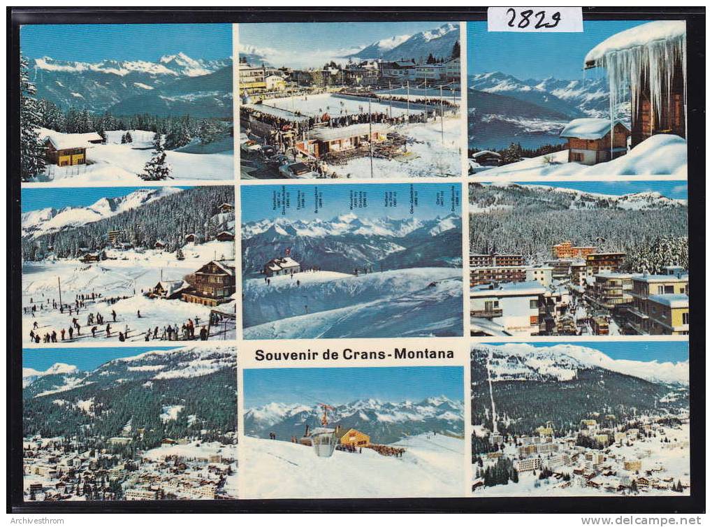 Souvenir De Crans-Montana ; Multivues Gd Format (2829) - Crans-Montana