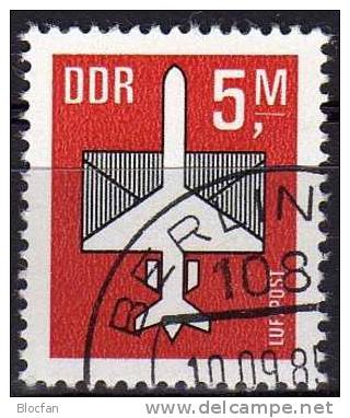 Luftpost-Serie 1985 DDR 2967 Plus 4-Block O 9€ Stilisiertes Flugzeug Mit Brief - Sonstige (Luft)