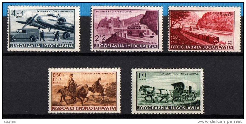 U-53  JUGOSLAVIA REGNO KINGDOM AEREI-TRENI-AUTOBUS-HORSE S-POSTA NEVER HINGED - Unused Stamps
