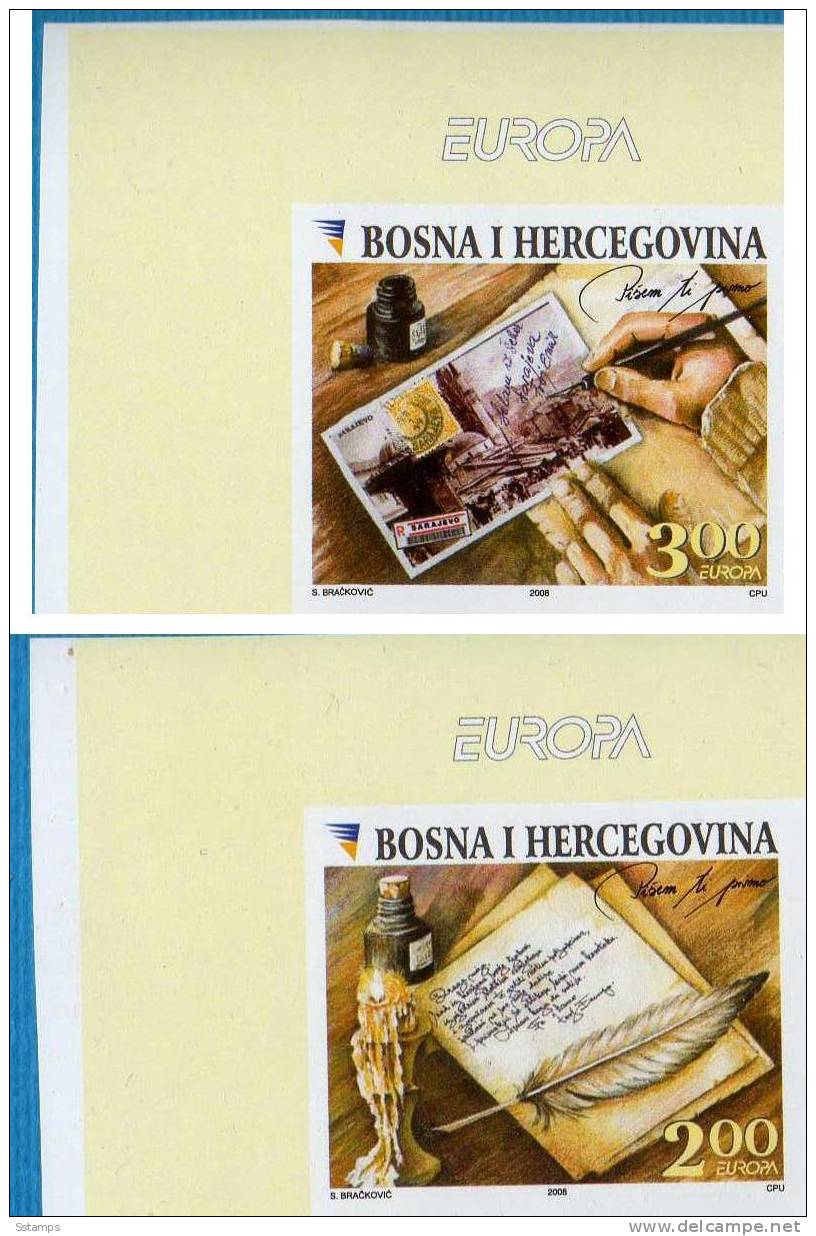 U-R   EUROPA 2008 BOSNIA ERZEGOVINA SARAJEVO RARO IMPERFORATE NEVER HINGED - 2008