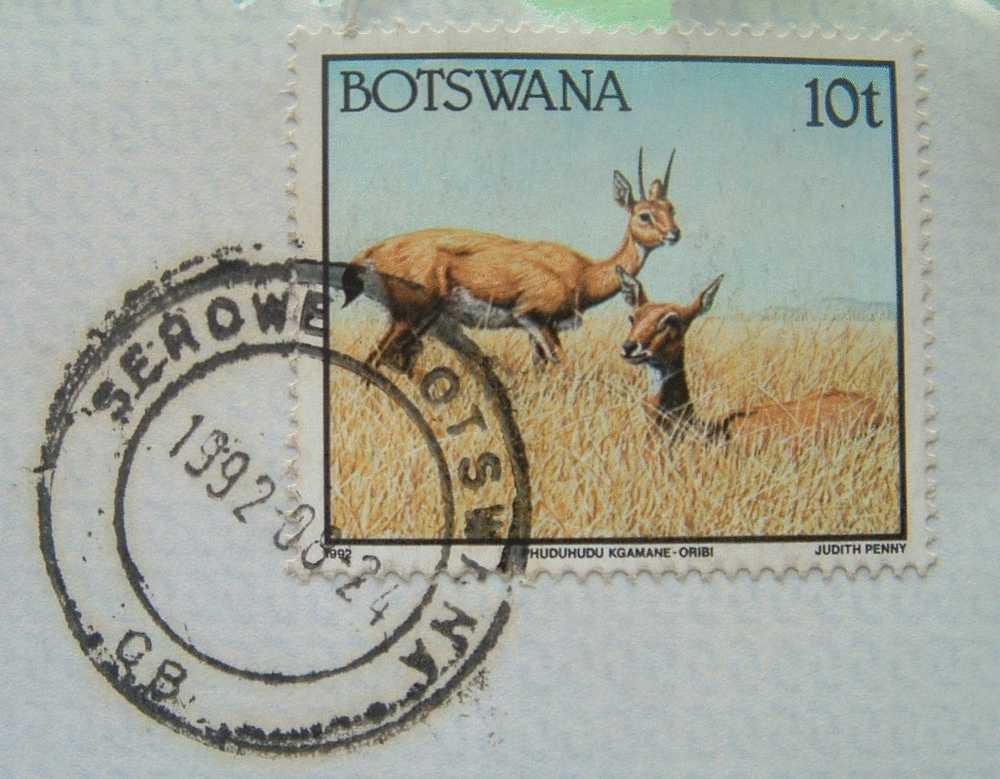 Botswana 1992 Cover Local - Gazelle Antilope Oribi Wild Animals - Botswana (1966-...)