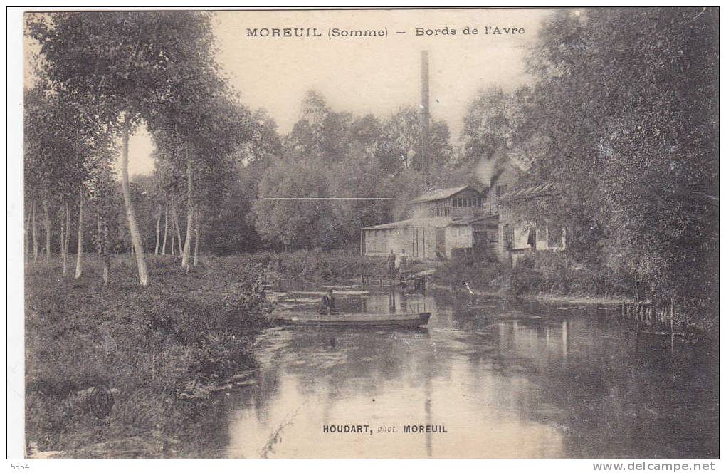 Cpa 80 Somme Moreuil Les Bords De L Avre - Moreuil