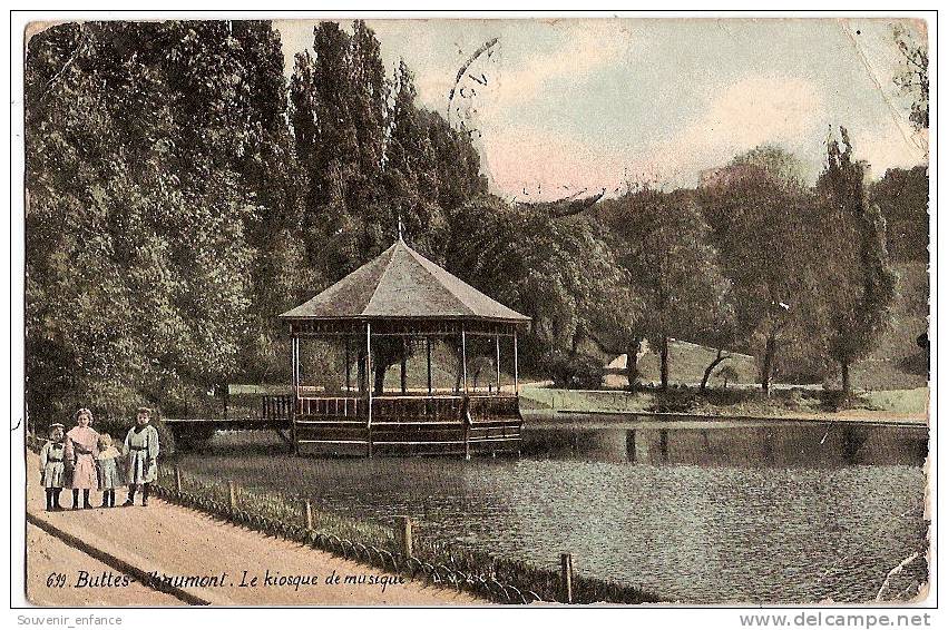 CPA Paris Buttes Chaumont Le Kiosque De Musique à 19 ème Arrondissement 75 - Paris (19)