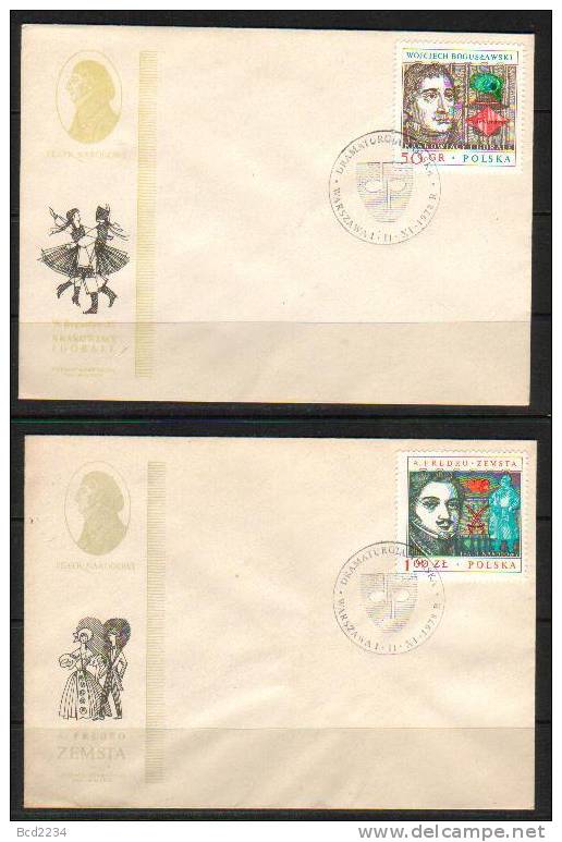 POLAND FDC 1978 POLISH DRAMA MASTERPIECES Authors Plays Theatre Writers Acting Actors Playwrights FAMOUS POLES - Theatre