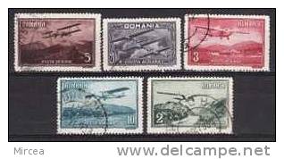 Roumanie - 1931 - Yv.no.PA 14-8 Obliteres,serie Complete - Gebruikt