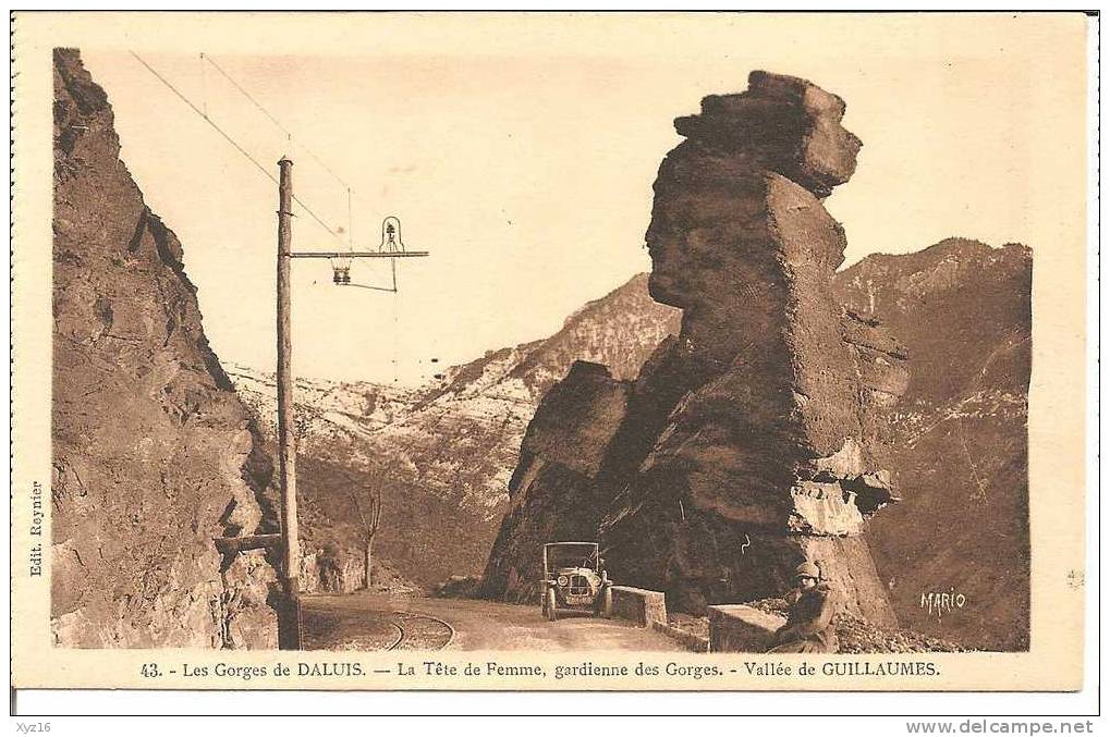 Les Gorges De Daluis La Tète De Femme Gardienne Des Gorges  Vallée De GUILLAUMES - Autres & Non Classés