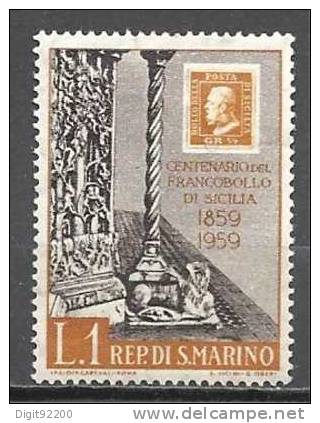 1 W Valeur - SAN MARINO - Non Oblitérée, Unused - Mi 627 * 1959 - N° 1039-4 - Unused Stamps