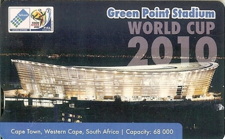 SOUTH AFRICA used phonecard/ gebruikte telefoonkaart "ALL 2010 SOCCERSTADIA "