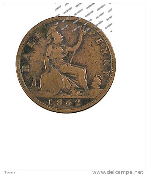 1/2 Penny - 1862 -  Br  - TB - Autres & Non Classés