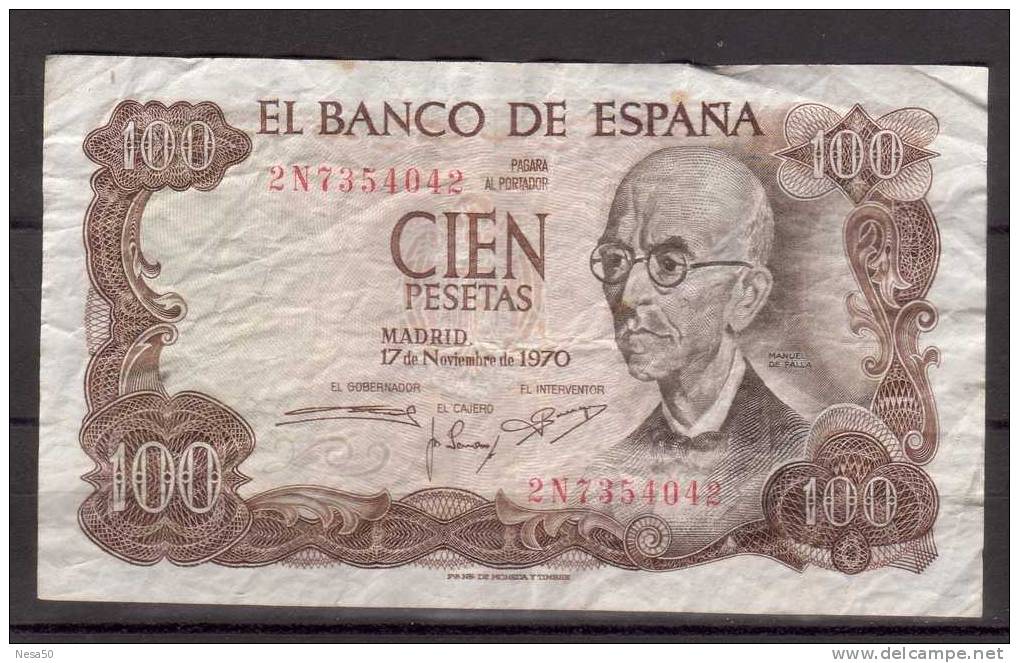 Spanje 100 Pesetas 17-11-1970   Gebruikt - 100 Pesetas