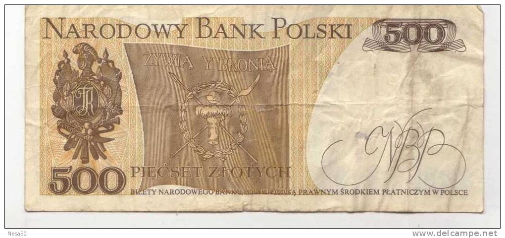 Polen 500 Zlotych 1982    Gebruikt - Pologne