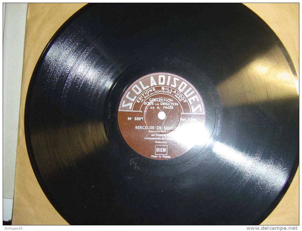 Disque Gramophone 78 T Scoladisques N°5008  "Berceuse De Schumann" - 78 Rpm - Schellackplatten