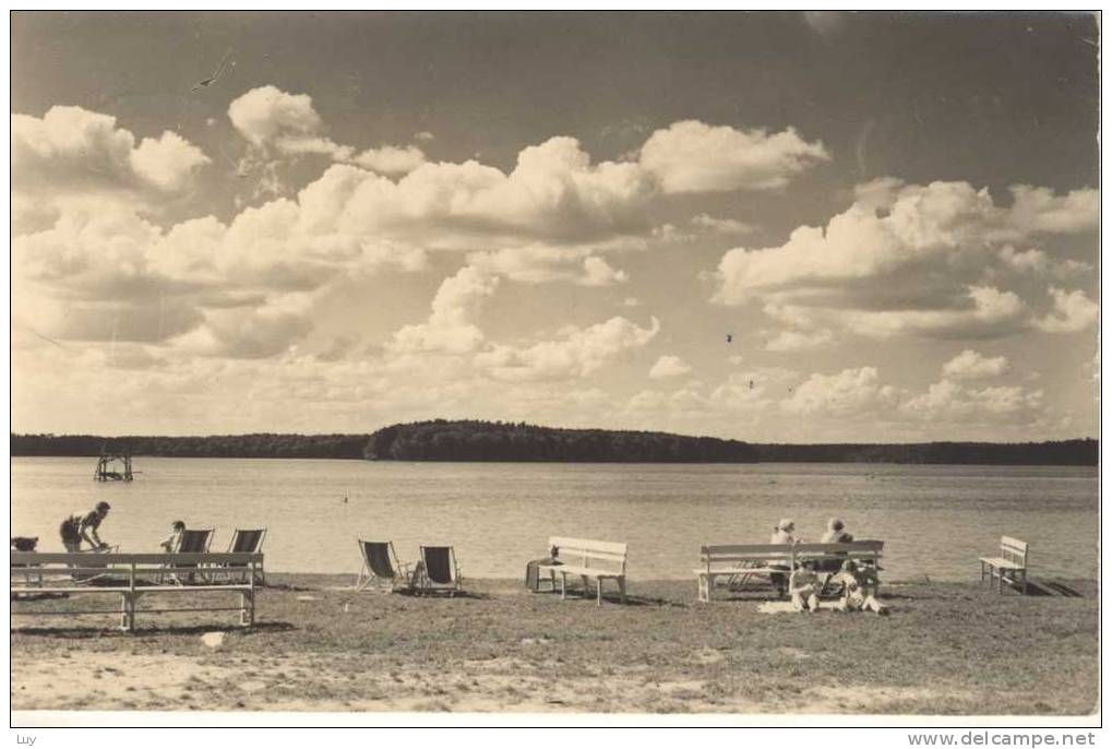 NEUGLOBSOW - Badestrand Am Stechlin-See, Kreis Oberhavel,  Handstempel Gransee - Neuglobsow