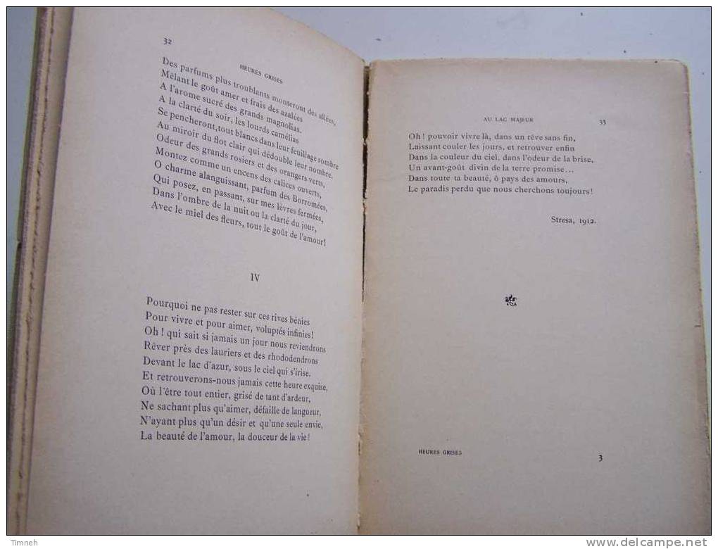 Heures Grises De Claude De Courlans-JOUVE § Cie Editeurs-1913- - Autores Franceses