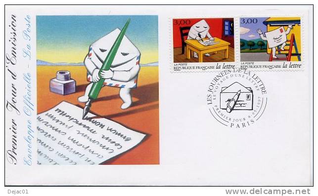 Cachet PJ - Le Voyage D'une Lettre - Timbres Autocollants - R 2912 - 1990-1999