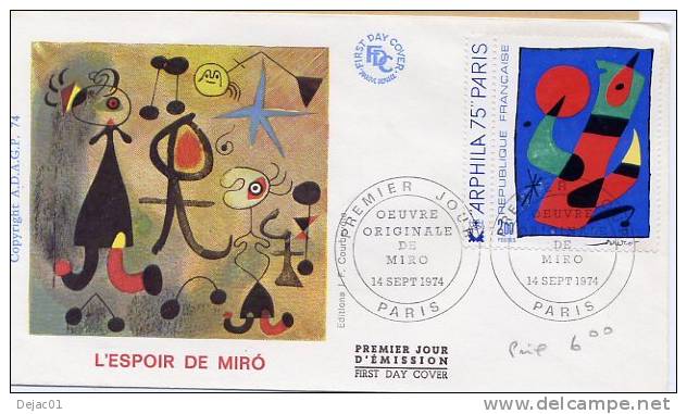 Cachet PJ - L'espoir De Miro - R 2913 - 1970-1979