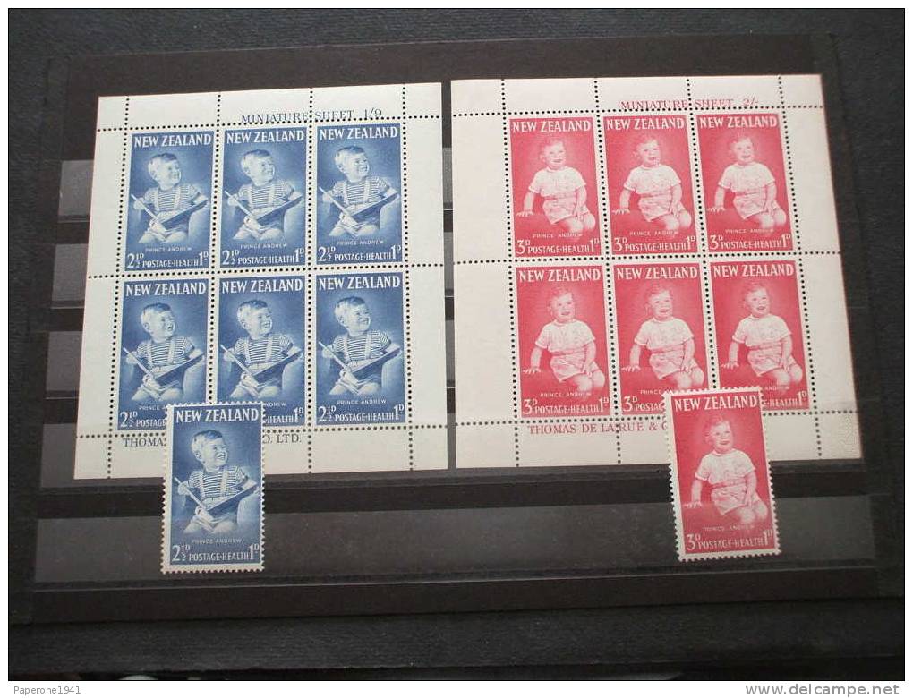 NUOVA ZELANDA - 1963 PRINCIPINO 2 VALORI + 2 BF - NUOVI(++)-TEMATICHE - Unused Stamps